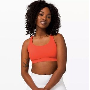 Lululemon “Energy” Sports Bra Orange, Size 4